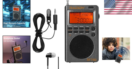 Compact Rechargeable AM/FM/SW Radio with NOAA Alerts & Long-Range Capability