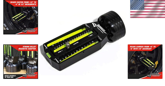 Aluminum Caster Camber Gauge for Optimal Vehicle Performance - Magnetic Fit