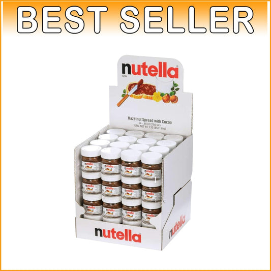 Cocoa Hazelnut Spread Bonanza: Creamy Mini Glass Jars - Case of 64, 0.88 oz