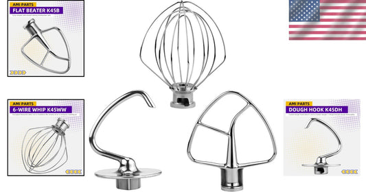 3-Piece Kitchen Stand Mixer Attachment Set - K45 Series, Lightweight & Durable