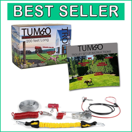 Durable 150ft Aerial Dog Trolley System - Ideal for Small and Large Breeds