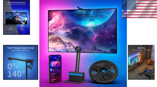 Dynamic LED Backlight for 75-85 Inch TVs - Immersive Screen Sync & Music Modes