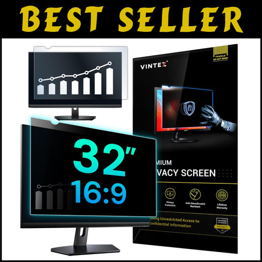 Curved Touchscreen Compatible Privacy Shield - 32" Laptop and Monitor Protection