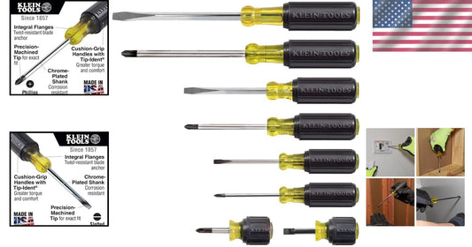 Versatile 8-Piece Screwdriver Set with Tip-Ident for Quick Type Identification