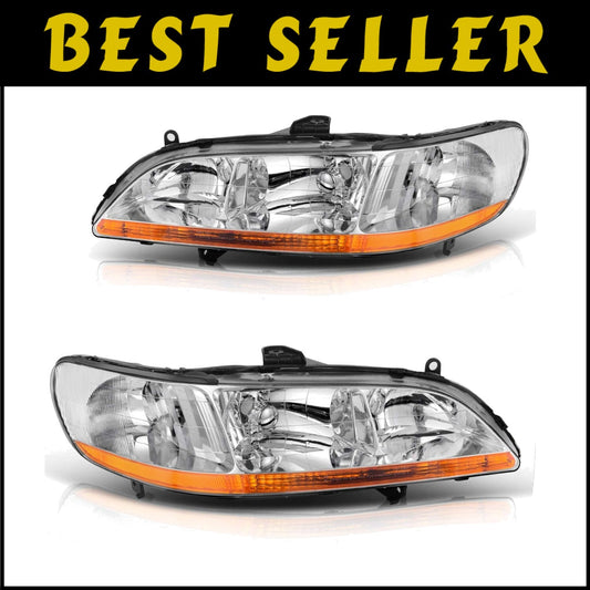 Direct Fit Headlight Assembly for 1998-2002 Accord - Enhanced Visibility & Style