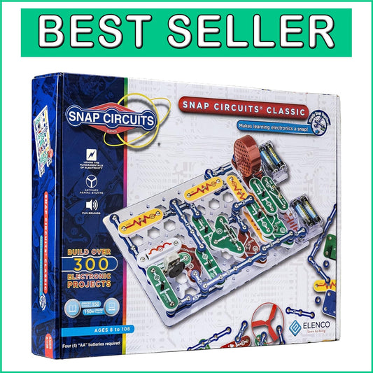 Award-Winning Classic Electronics Kit - 60+ Parts for 305 STEM Projects, Ages 8+