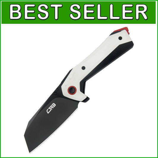 CJRB Tigris Tactical Knife - 3.5'' Cleaver Blade with Black & White G10 Handle