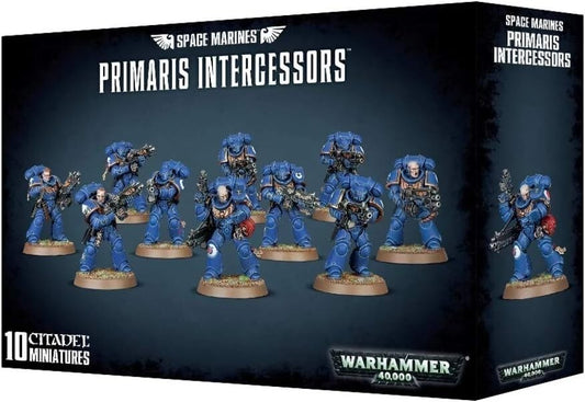10-Piece Space Marines Primaris Intercessors Miniature Kit - Heroic Scale Fun