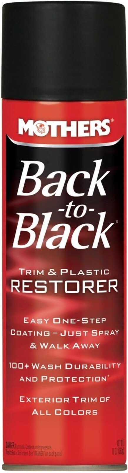 Back-to-Black Plastic Restorer, 10 oz Aerosol - Easy Mist Application, Pack of 6