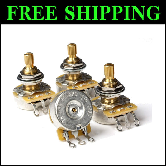 Versatile 4-Pack of 500k CTS Pots - Ideal for Electric Guitars and Upgrades