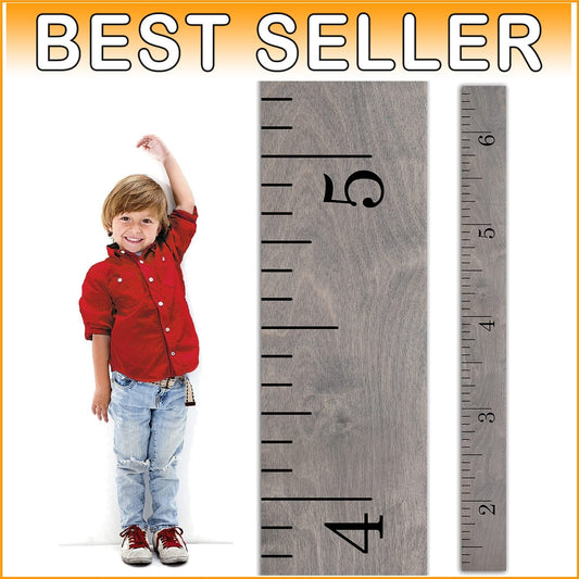 Durable 63" Wooden Growth Chart for Kids – Rustic Height Measurement Chart