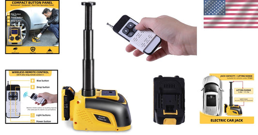 Automatic 18V Hydraulic Car Jack with 328 ft Wireless Remote Control - SUV Ready
