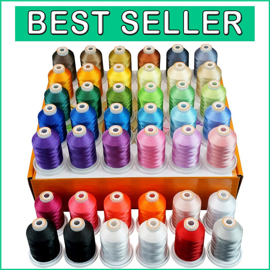 42 Spools 1000M Polyester Embroidery Thread Kit for Professionals & Beginners