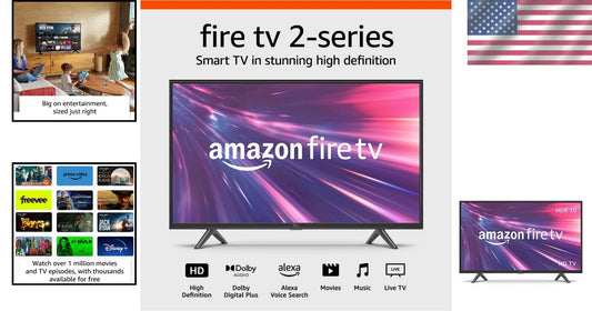 Experience Vivid 32" HD Smart TV with Alexa Voice Control - Stream Movies Freely