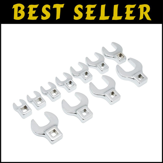 Professional 11-Pc. Non-Ratcheting SAE Crowfoot Wrench Set in Storage Tray