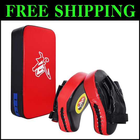 Lightweight Curved Kick Pad Set with Breathable Design for Martial Arts Training