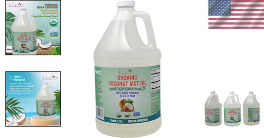 1 Gallon of Non-GMO Fractionated Coconut MCT Oil for Culinary & Cosmetic Use