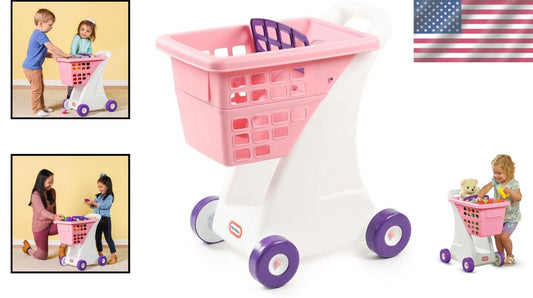 Sturdy Toddler Shopping Cart - Stylish Pink, Ideal for Fun Grocery Adventures