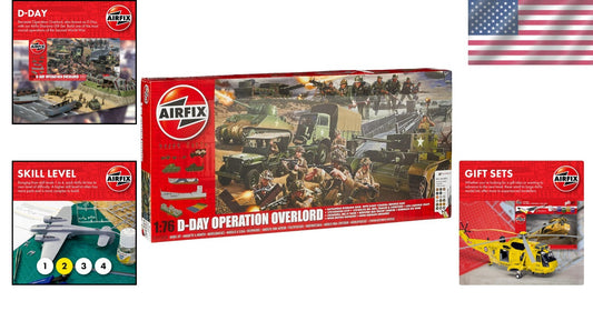 World War II D-Day Diorama Model Kit 30x14 Inches - Complete with Paints & Tools