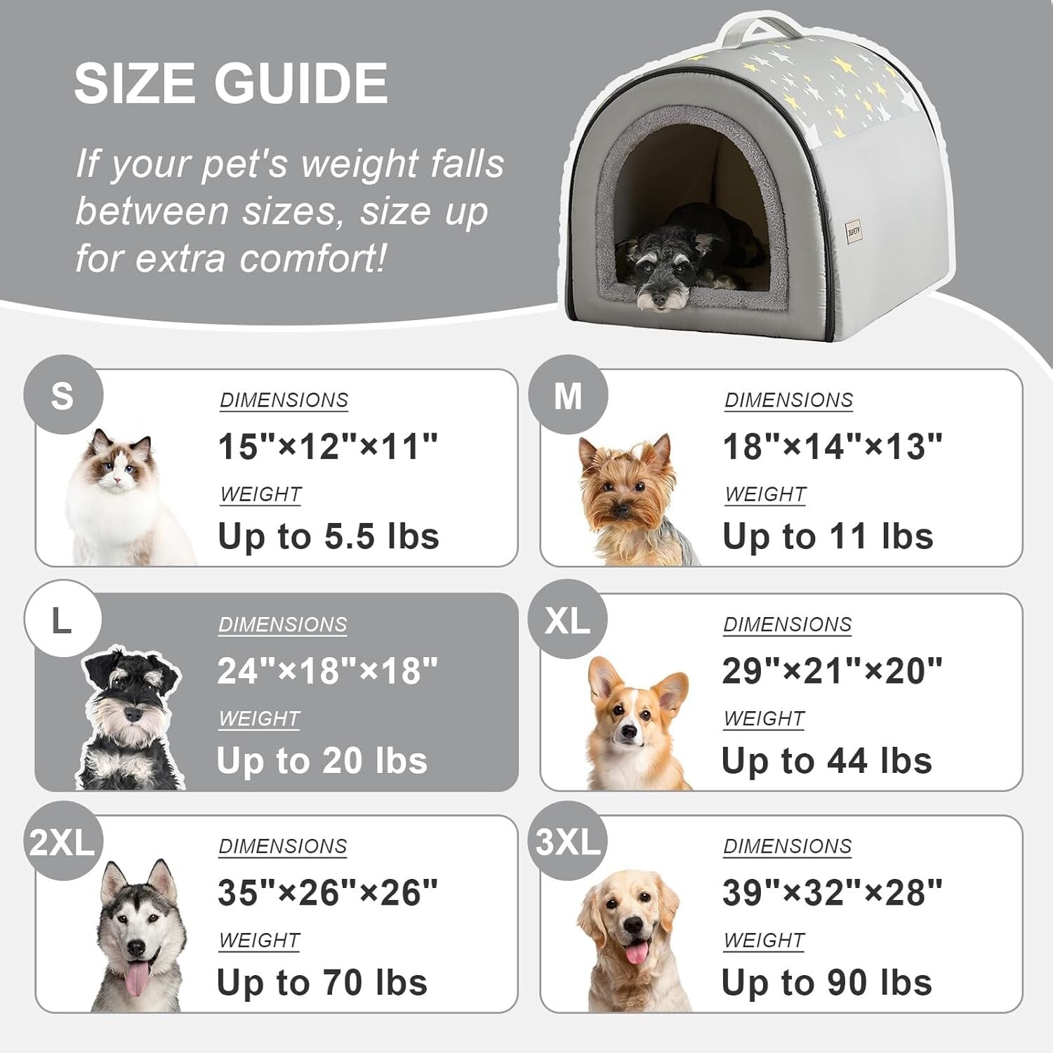 Portable Foldable Pet Tent - Stylish Dog House for Indoor & Outdoor Use