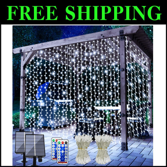 Remote-Controlled Solar 300 LED Fairy String Lights - Multi-Use Outdoor Decor