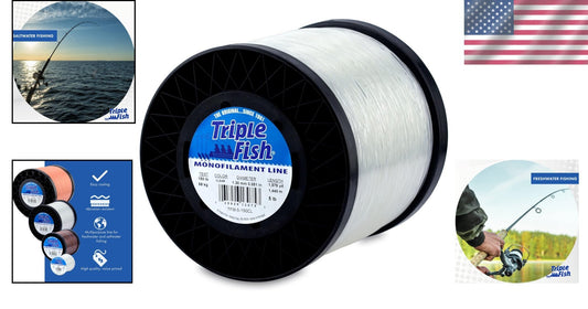 Strong Monofilament Fishing Line - Clear Pink Camo Ideal for Casting & Trolling