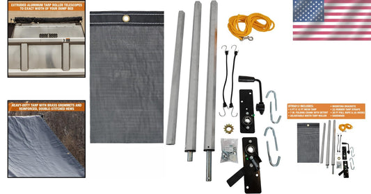 Tough 5 FT x 12 FT Aluminum Mesh Tarp for Secure Dump Trailer Load Coverage