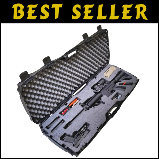 Portable Rifle Case with Snap Closure and Custom Foam for Organized Transport