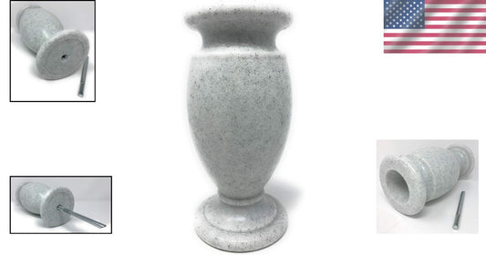 American-Made Virtually Indestructible Grave Marker Flower Holder with Drainage