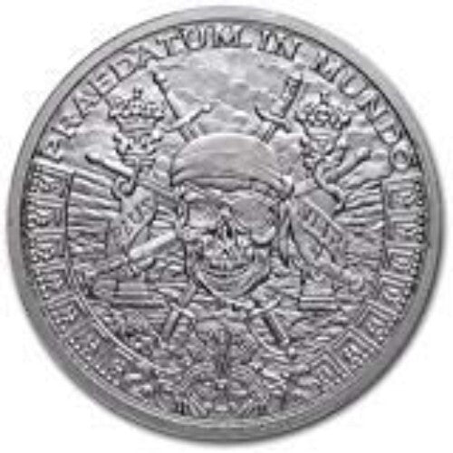 1 oz Silver Pirate Round - Pieces of Eight Coin with Stunning Design