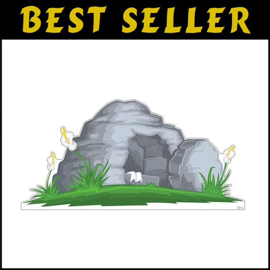 Portable Life-Size Easter Tomb Decor - Fun Cardboard Standee for Events