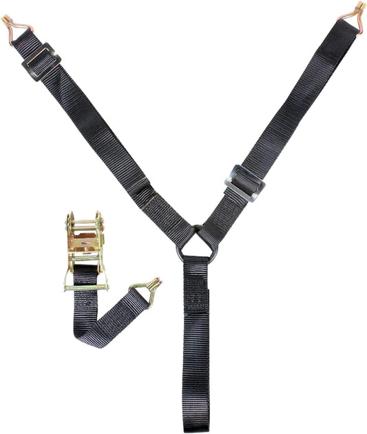 Adjustable Ratcheting Y-Strap 1.5" Black – Secure Your Spare Tire Effortlessly