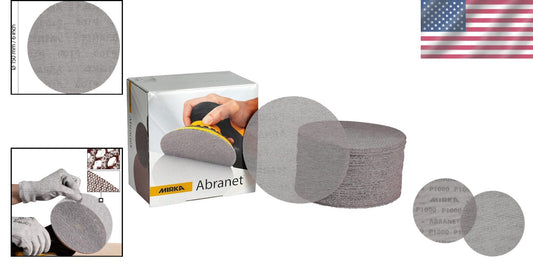6-Inch Abranet Dust-Free Sanding Discs, Grit 1000 - 50 Pcs for Optimal Finishes