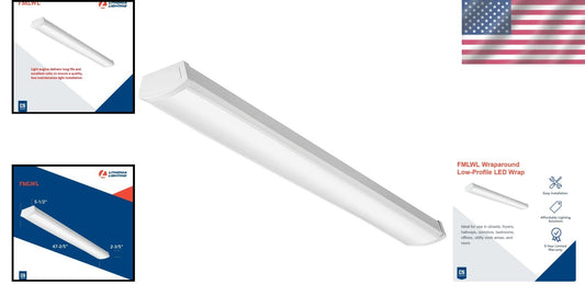 Versatile 48-Inch LED Ceiling Light - Cool White Flush Mount for Modern Spaces