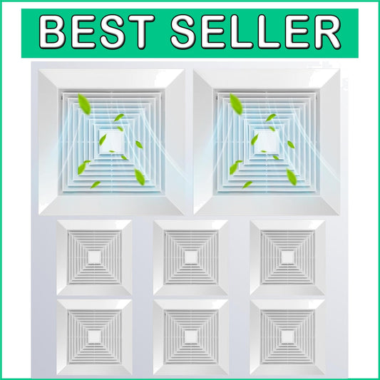 Durable 8-Pc Bathroom Exhaust Fan Covers - Stylish 12x12'' Grille Replacement