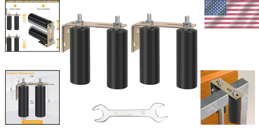 Versatile 2 Pack 6" Sliding Gate Roller Guide with Corrosion-Resistant Brackets