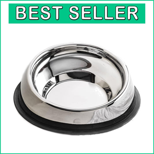 Ergonomic Slanted Dog Bowl with Raised Ridge – Promotes Digestive Health, Medium