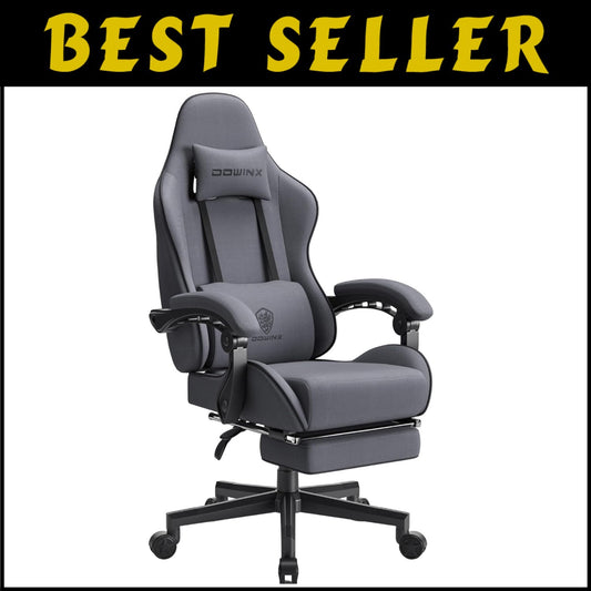 Gaming Chair with Footrest & Adjustable Height - Ultimate Comfort for Gamers