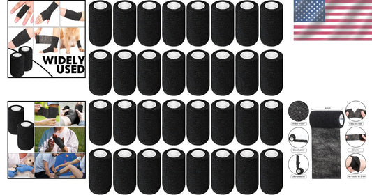 Versatile Cohesive Bandages - 36 Pcs Elastic Wraps for Ankle, Wrist, and More