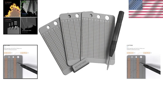 Fireproof Crypto Capsule Wallet for 24-Word Bitcoin Key Backup - Portable Design