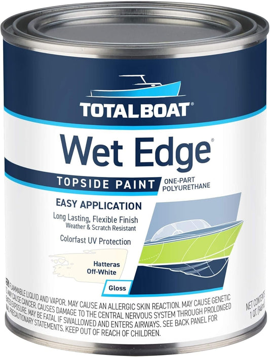 Self-Leveling Topside Paint – 1 Quart Hatteras Off-White for Boats & Woodworking