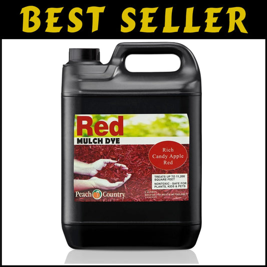 1 Gallon Red Mulch Dye Concentrate – Effortless Curb Appeal for Landscapes
