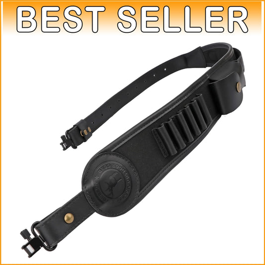 Elegant Canvas Rifle Sling with Shell Holder - Durable & Non-Slip Design