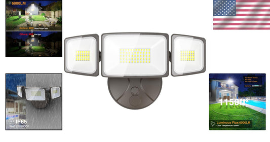 60W Outdoor LED Flood Light with 6000 Lumens - IP65 Waterproof Security Light
