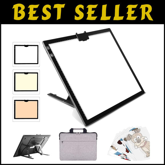 Versatile LED Tracing Light Pad with Magnetic Clip and Padded Case for Artists