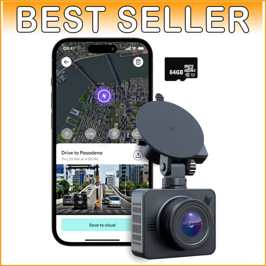 Full HD Beam Dash Cam with Automatic Incident Detection & Night Vision - 64GB SD