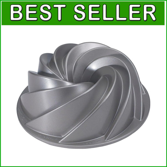 10-Cup Heritage Bundt Pan - Oven Safe, Durable, and Nonstick for Perfect Cakes