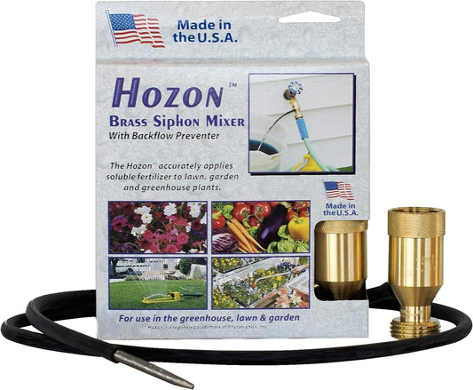 Brass Siphon Mixer for Garden Hose - Efficient Fertilizer Injector, 1:16 Ratio