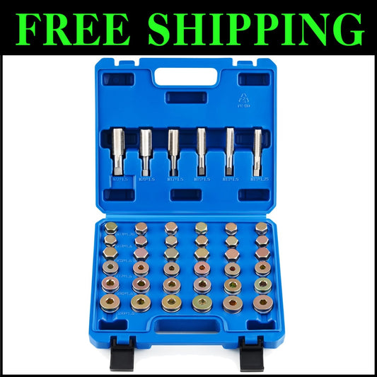 Durable Oil Pan Thread Repair Kit - 150pcs with Zinc-Coated Drain Plugs