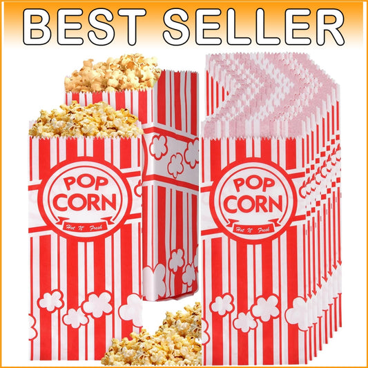 1000 Count Non-Toxic Paper Popcorn Bags – 1 Oz Individual Servings for Parties